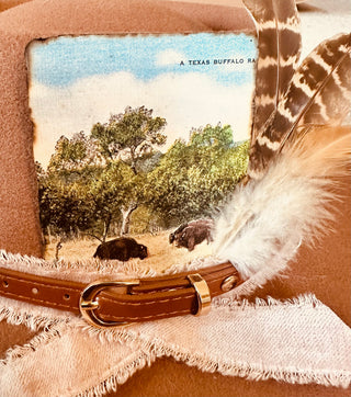 Rust Vintage postcard hat