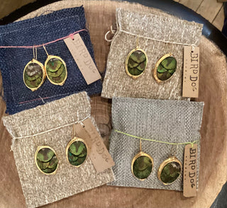 Peacock Oval Earrings