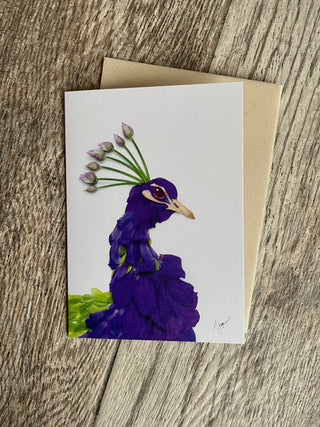 Peacock Nature Art Card