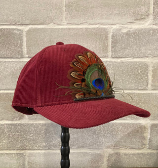 Corduroy Feather Cap