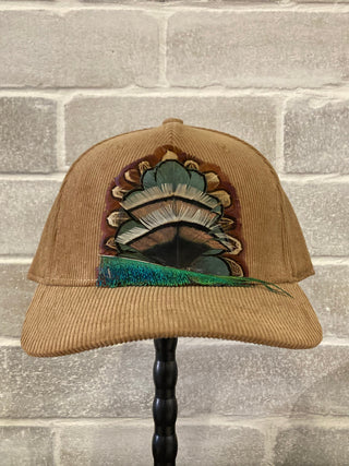 Corduroy Feather Cap