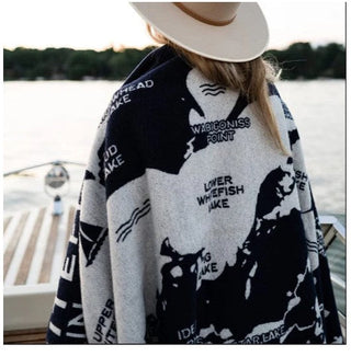 Whitefish Chain of Lakes Map Throw