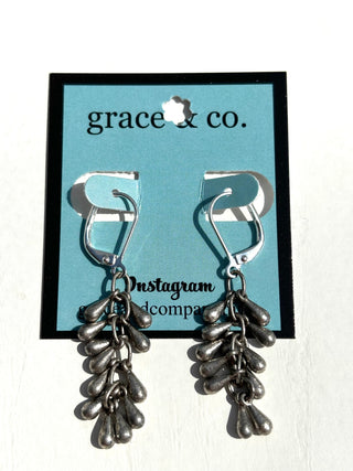 Silver Raindrop  Earrings