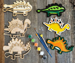 3 pc Dinosaurs DIY Painting Kit
