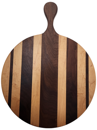 18" Round Paddle walnut/maple stripe
