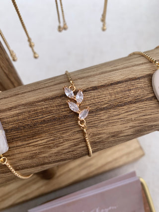 Cz branch bracelet