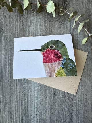 Hummingbird nature art card