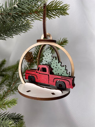 Red Truck Globe