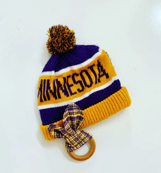 MN Vikings plaid teething ring