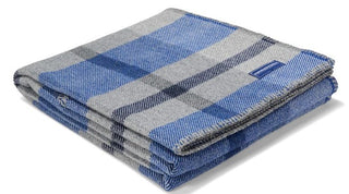 Northfield Blue Wool Throw