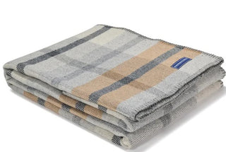 Northfield Beige Wool Throw