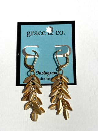 Gold Leaf  Earrings