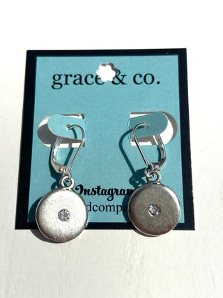 Silver discsw/ Rhinestone