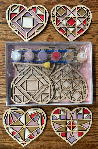 Geometric Hearts DIY Painting Kit SET 2
