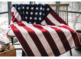 American Flag Wool Throw