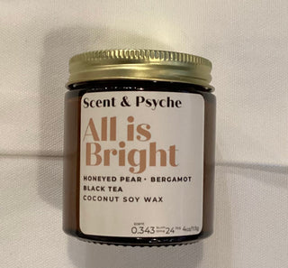 All is Bright Scented Candle - 4oz Amber Jar
