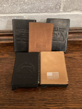 Colt Wallet- Metal Wallet Wrapped In Leather