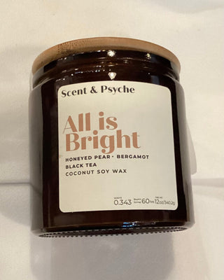All is Bright Scented Candle - 12oz Amber Jar