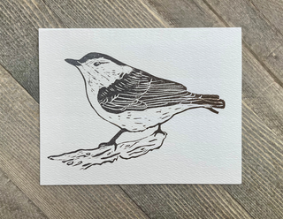 Nuthatch Stamped Card