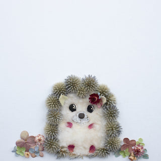 Buttons hedgehog nature art print