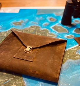 Notebook (Lexington) Leather Bound With Pen (Large)