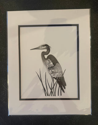 11 x 14 Blue Heron