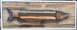 Northern Pike on wood back
