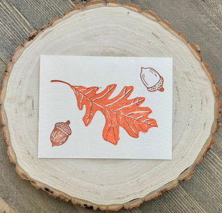 Oak Leaf Stamped Card