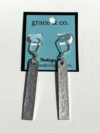 Silver Rectangle  Earrings