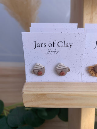 Pumpkin spice latte studs