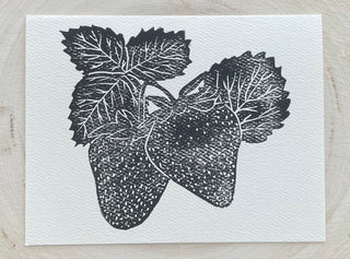 Strawberries Stamped Card