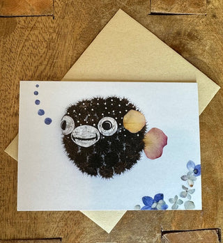 Blow Fish Nature Art Card