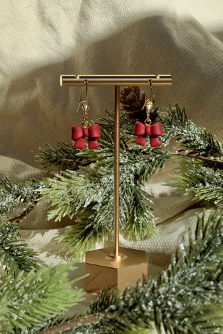 Red Bows with Cz Hook
