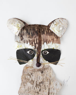 Raccoon nature art print