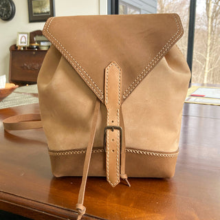 Small Backpack - Buffed Taupe & Natural