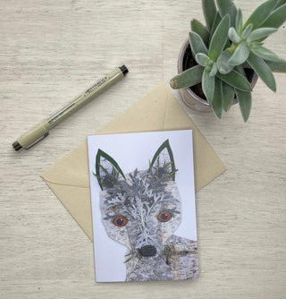 Arctic Fox Nature Art Card