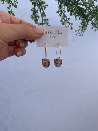 Fall floral hoops