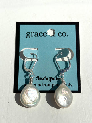 Coin Pearl  Earrings