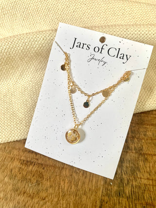 Layered Clay Charm Necklace