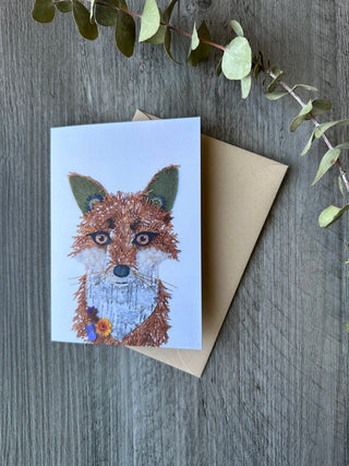 Jasper fox nature art card