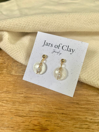 Sparkly Circle with Cubic Zirconia Charm