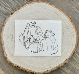 Pumpkins Stamped Card