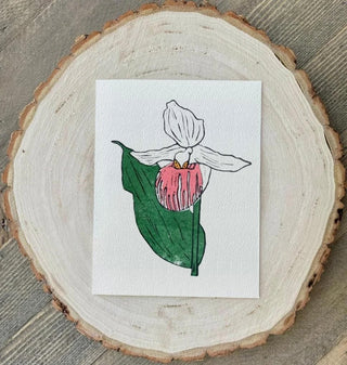 Lady's Slipper Stamped Card