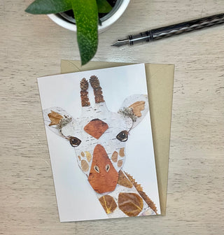 Giraffe Nature Art Card